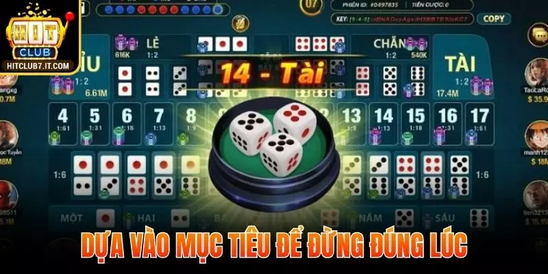 Dựa vào mục tiêu đề ra để dừng đúng lúc